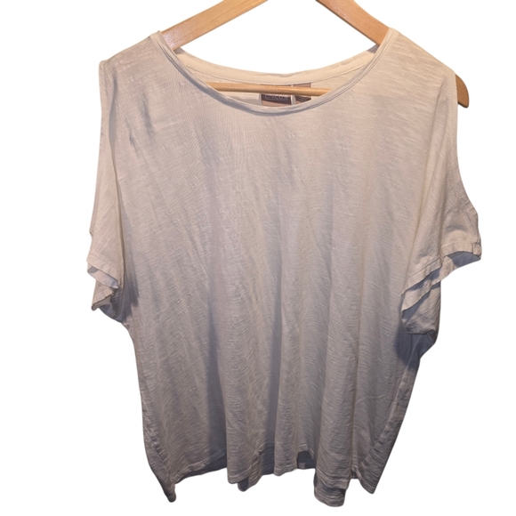 Chico's Tops - Chico's Sz. Xlarge White Cold Shoulder Tshirt